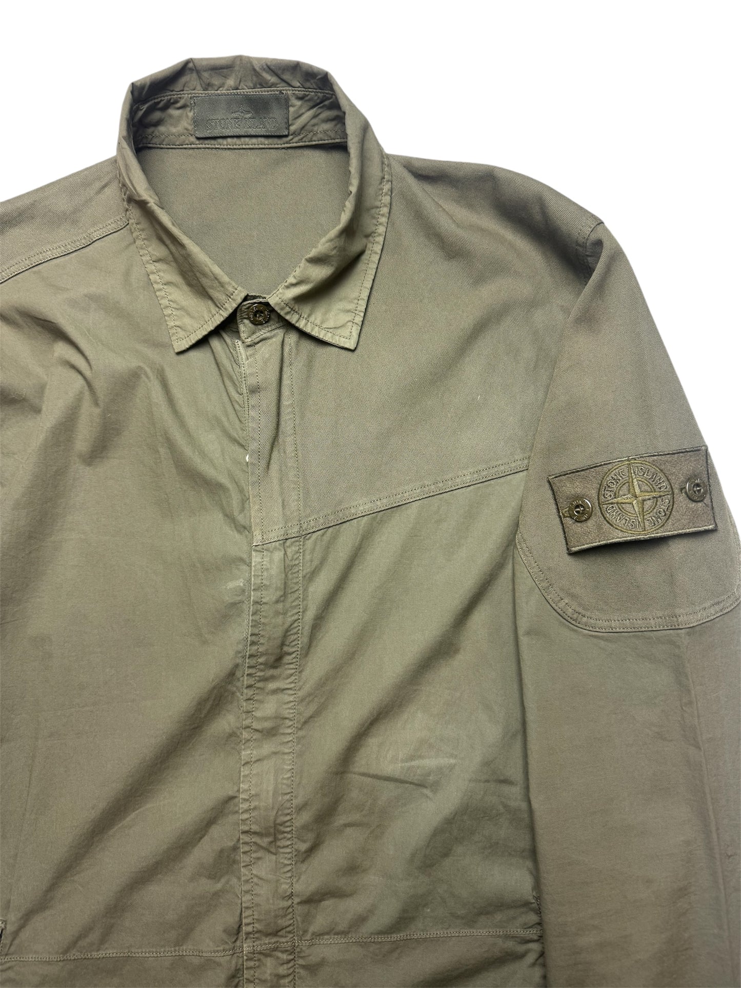 Stone Island SS18 Khaki Ghost Piece Overshirt (L)