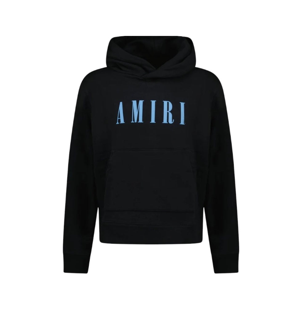 Amiri Blue Core Logo Hooded Sweatshirt Black (L)