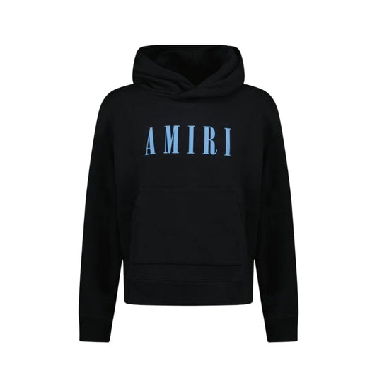 Amiri Blue Core Logo Hooded Sweatshirt Black (L)