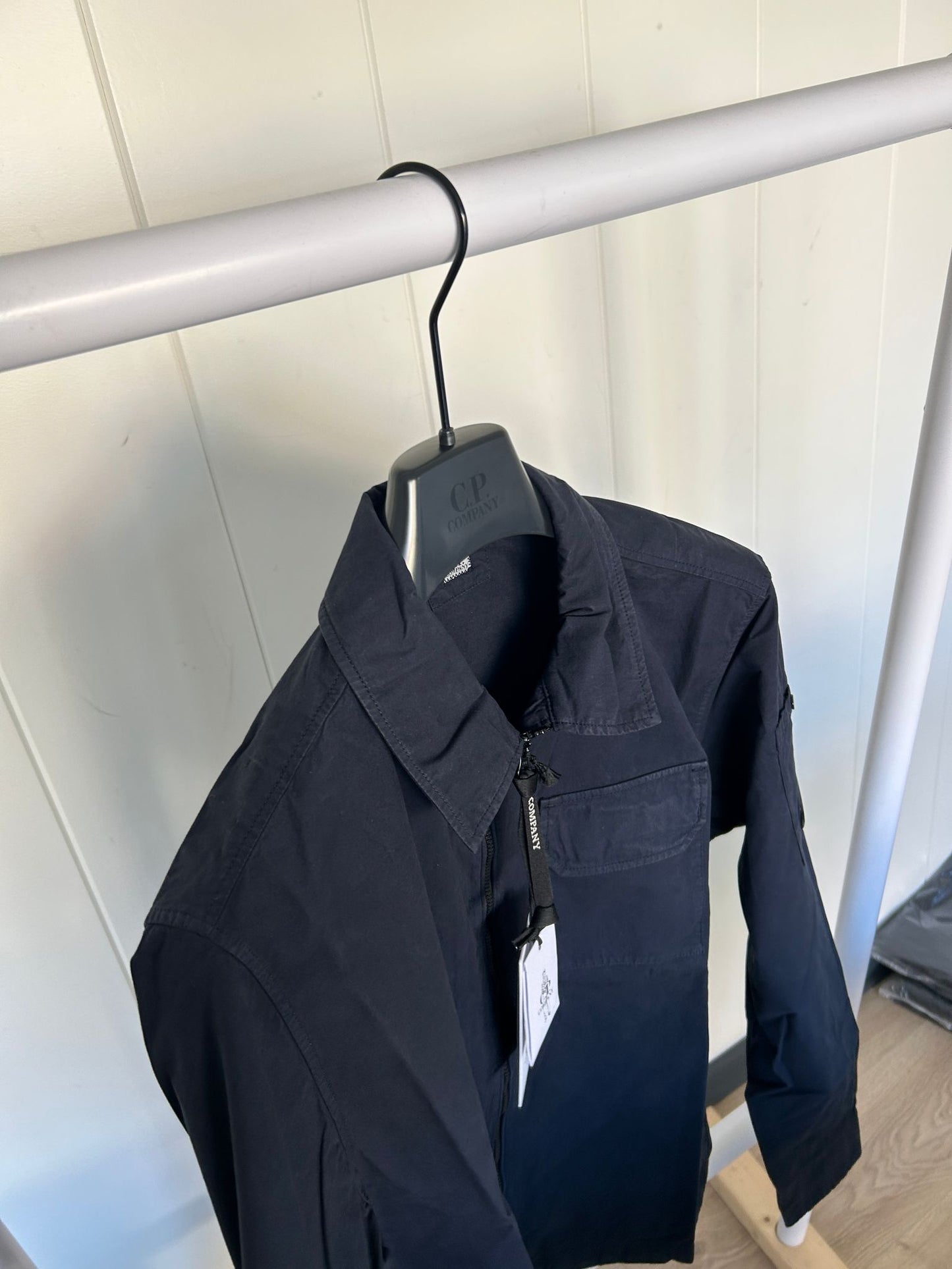 SS25 CP Company Zip Up Overshirt Navy (S)